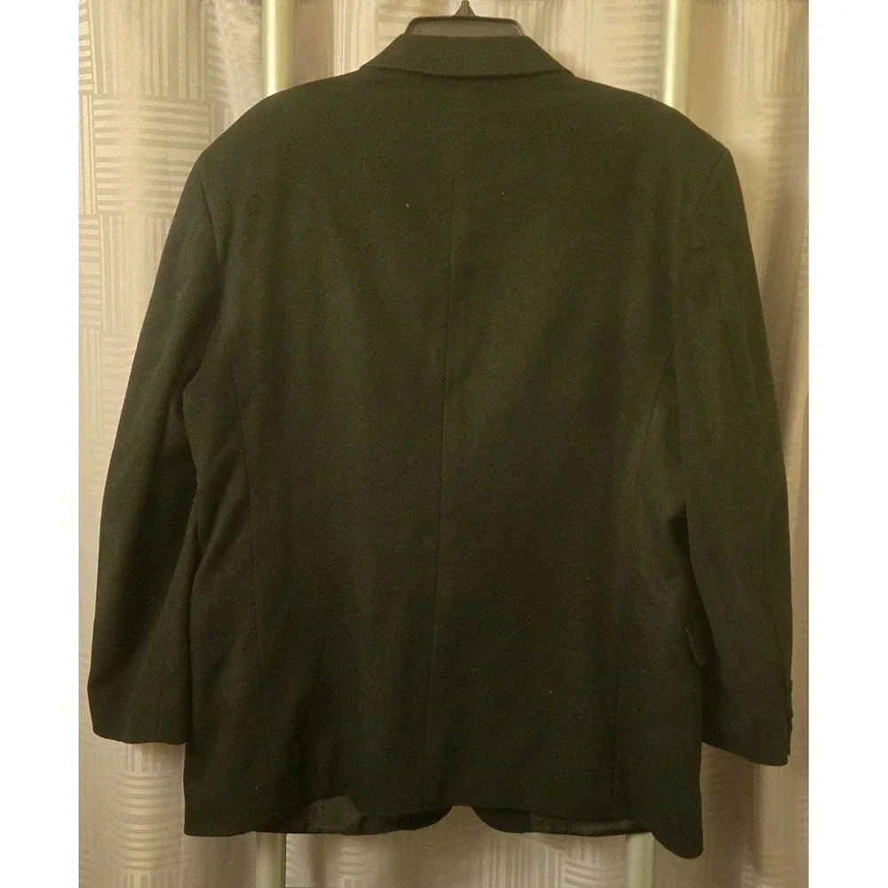 S&K Famous Brands Italian Cashmere‎ Black Sport Coat Jacket 42 Short